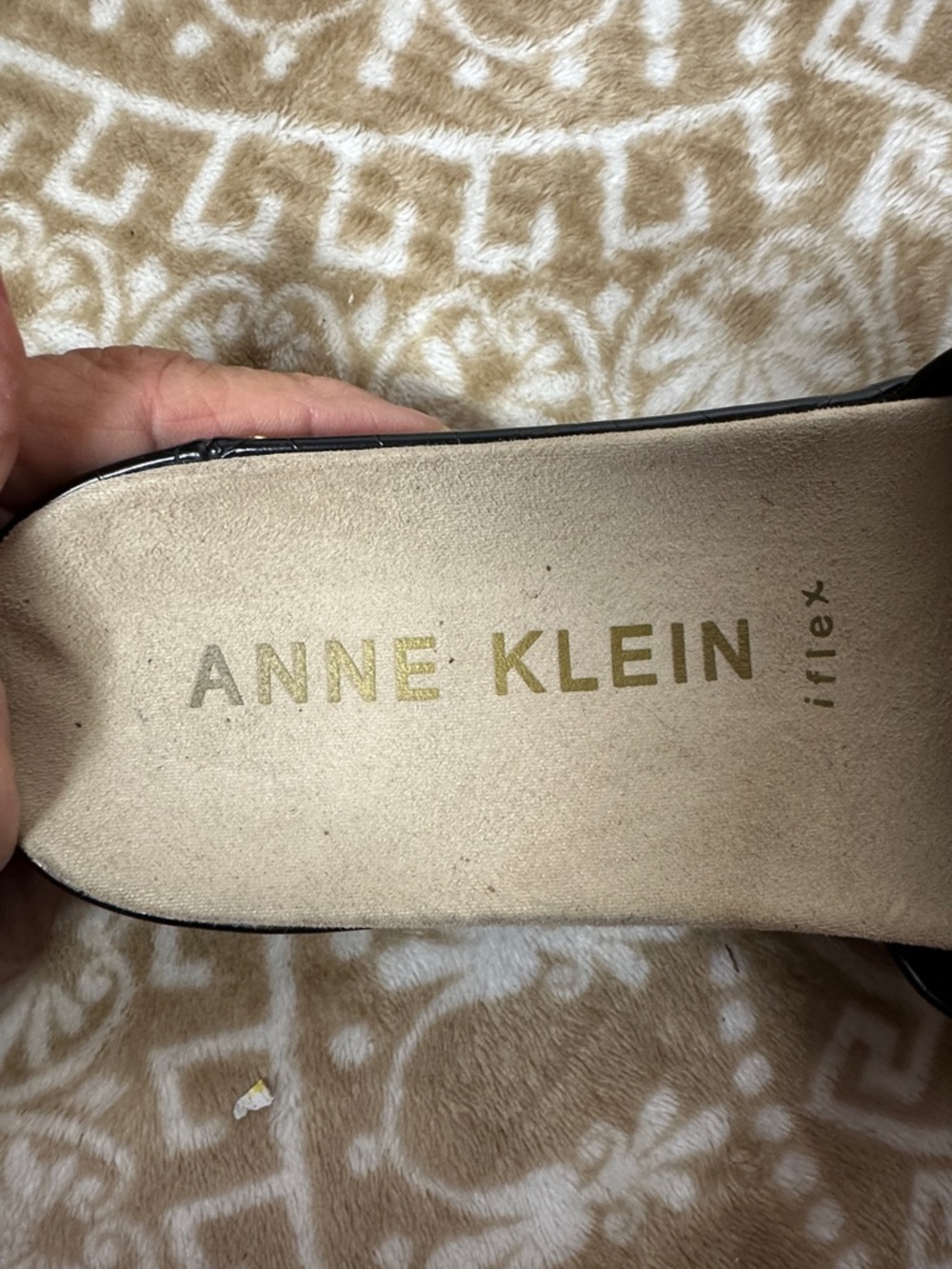 Anne Klein Black Studded Slide Sandals - Picture 12 of 12
